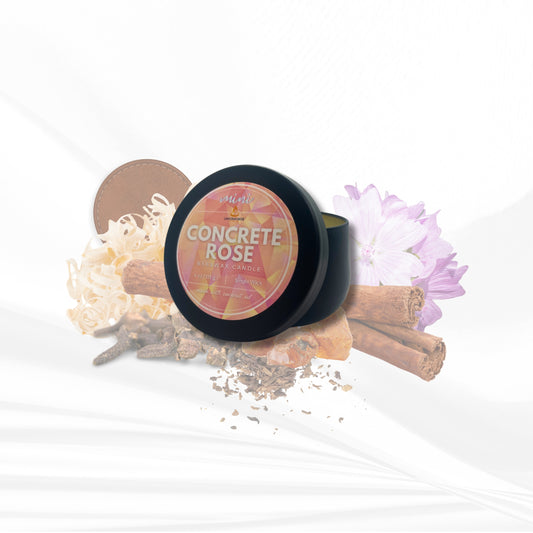 Concrete Rose | Beeswax Candle Mini