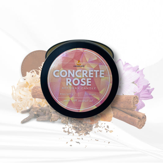 Concrete Rose | Beeswax Candle