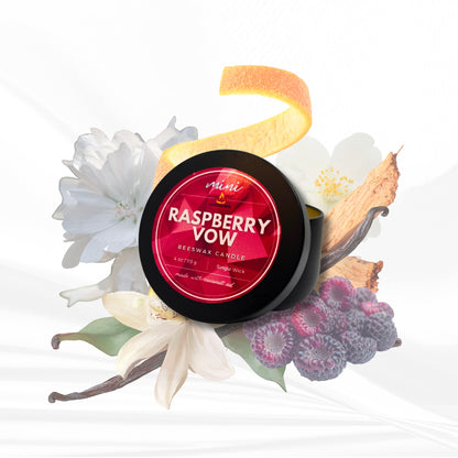 Raspberry Vow | Beeswax Candle Mini